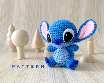 CROCHET PATTERN (PDF): Stitch Amigurumi / Plushie / Bagcharm