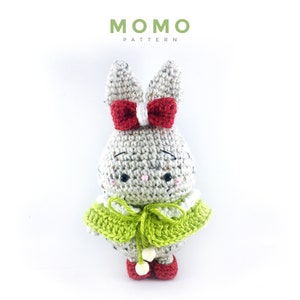 CROCHET PATTERN (PDF): Momo The Bunny Amigurumi / Plushie / Bagcharm