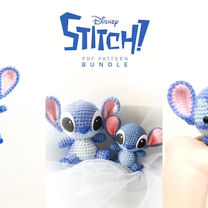 BUNDLE PATTERN: 3 Stitch Amigurumi / Plushie / Bagcharm (PDF)