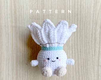 HÄKELANLEITUNG (PDF): Federball Amigurumi / Plüschtier / Bagcharm
