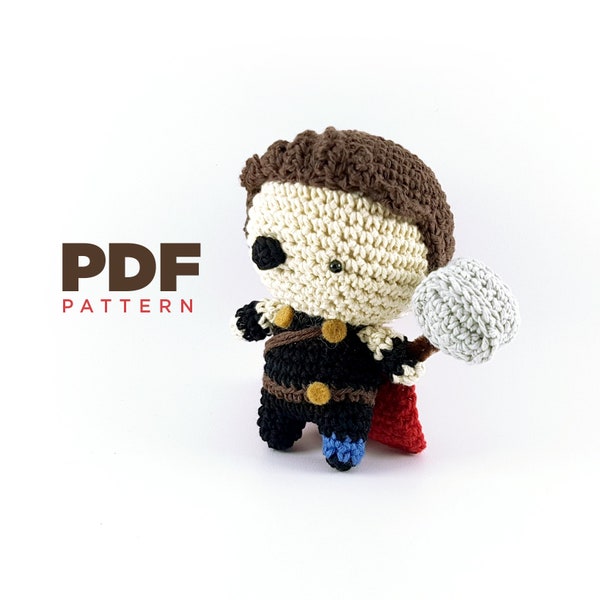 CROCHET PATTERN (PDF): Thor Ragnarok Amigurumi / Plushie / Bagcharm