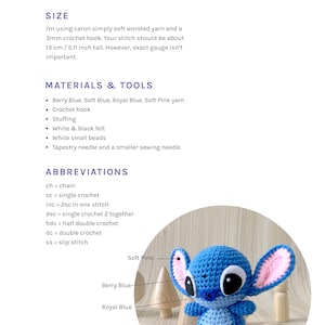 CROCHET PATTERN PDF: Stitch Amigurumi / Plushie / Bagcharm image 3