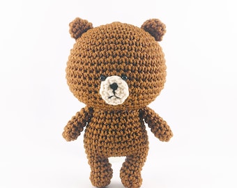 CROCHET PATTERN (PDF): Brown Bear Amigurumi / Plushie / Bagcharm 