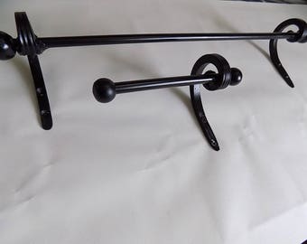 Bathroom Set of 2.........................................................Wrought Iron (Forge Steel) Hand Crafted in UK + FREE Fitting Kit.