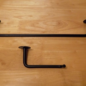 Bathroom Set of 2.........................................................Wrought Iron (Forge Steel) Hand Crafted in UK + FREE Fitting Kit.