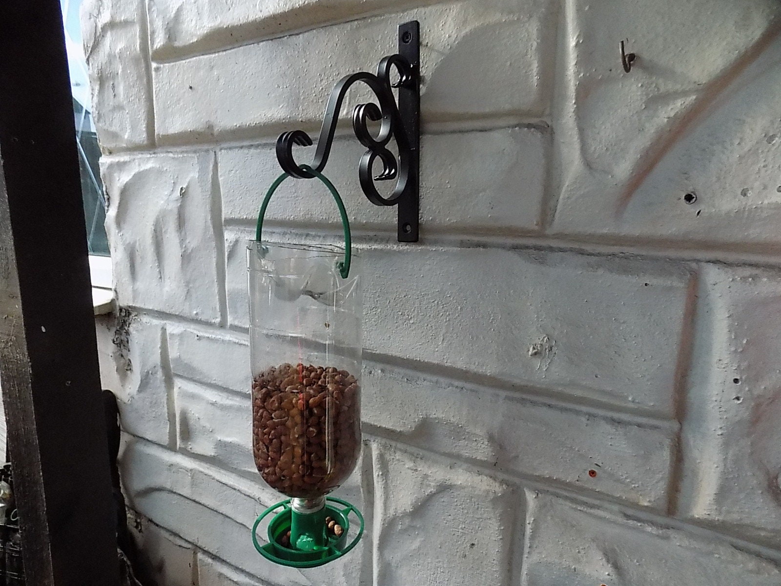Hanging Bracketfree Bird Feeder Wrought Iron Etsy