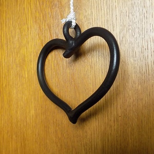 Heart Light Pull.......................................................Wrought Iron Forge Steel Hand Made in UKBlack or White Pull Cord. image 3