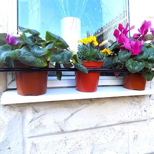 Window Sill Rail.................................................................Wrought Iron (Forge Steel) Hand Crafted+FREE Fitting Kit.