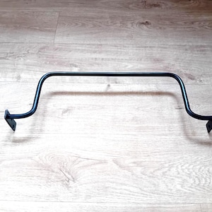 Bay Window Curtain Rail Set-Up– ..................Heavy Duty French Style Wrought Iron (Forged Steel) Hand Crafted in UK + Free Fitting Kit.