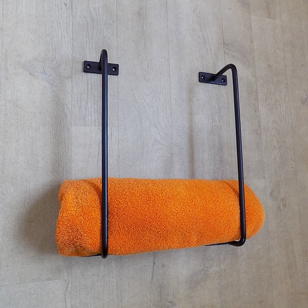 Towel Storage Rails.......................................Wrought Iron (Forged Steel) Hand Made Pair+FREE Fitting Kit.