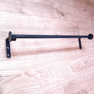 Misty's Curtain Rail Set-Up.................................................Handcrafted in UK..Wrought Iron (Forged Steel)+FREE Fitting Kit.
