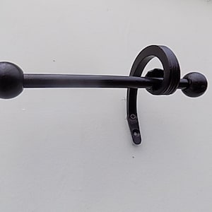 Toilet Roll Holder......................................................Wrought Iron (Forged Steel).Hand Crafted in UK + FREE Fitting Kit.