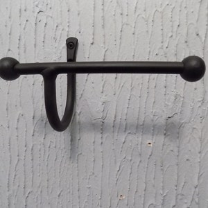 Toilet Roll Holder.......................................................Wrought Iron Forged Steel Hand Made in UK FREE Fitting Kit. image 1