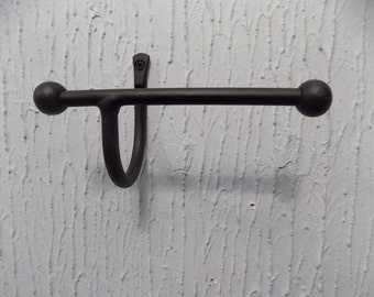 Toilet Roll Holder.......................................................Wrought Iron (Forged Steel) Hand Made in UK + FREE Fitting Kit.