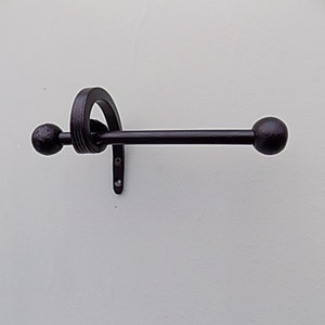 Toilet Roll Holder.........................................................Wrought Iron (Forge Steel) Hand Crafted in UK+FREE Fitting Kit.