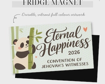 Pack of 5 Fridge Magnets • 2026 Eternal Happiness JW Convention (Designed & Printed in Canada)
