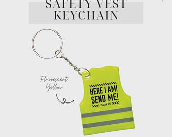 JW Theocratic Construction LDC Bethel Keychain "Here I am! Send me!" Isaiah 6:8 NWT Bible Gift (Made in Canada)