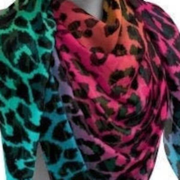 Leopard Print Scarf Etsy