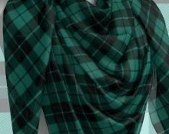 GREEN TARTAN PLAID Scarf for Women Long & Square Styles Plaid Scarf Designer Scarves for Women - Scarf - Women's Fashion Accessories Scarf