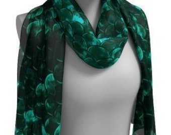 Mermaid SCARF Womens Beach Scarf Designer Fashion SCARVES for WOMEN Green Mermaid Scarf Long Scarf or Square Scarf Summer Accessories Gifts