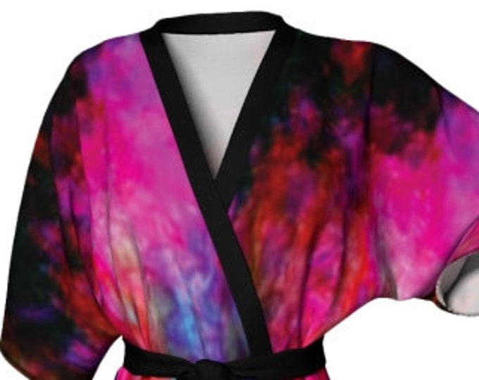 Rainbow Kimono ROBE WOMENS Colorful Designer Art Kimono Robe Lingerie Robe Gift for Her KIMONO Robe for Women Gift for Mom Luxury Gift Robe