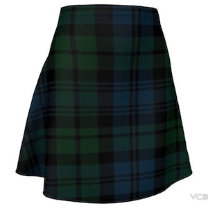 Green Tartan Plaid SKIRT Womens High Waisted Skirt TARTAN PLAID Mini Skirt Tartan Skirt Tartan Skirt 50s St Patricks Day Sexy Womens Skirt