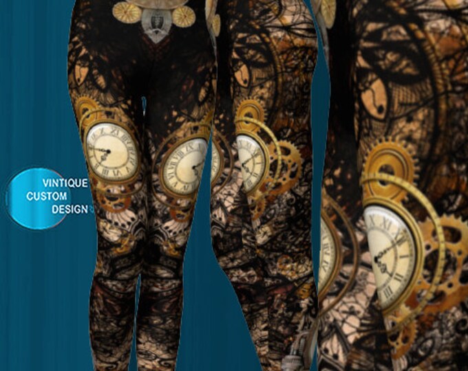 Womens Designer Steam Punk Leggings