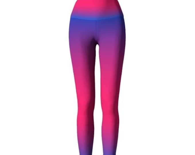 PINK Purple OMBRE LEGGINGS Womens Yoga Leggings Sexy Print Leggings for Women Yoga Pants Rainbow Leggings Art Leggings Work out Leggings