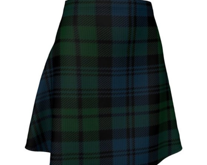 Green Tartan Plaid SKIRT Womens High Waisted Skirt TARTAN PLAID Mini Skirt Tartan Skirt Tartan Skirt 50s St Patricks Day Sexy Womens Skirt