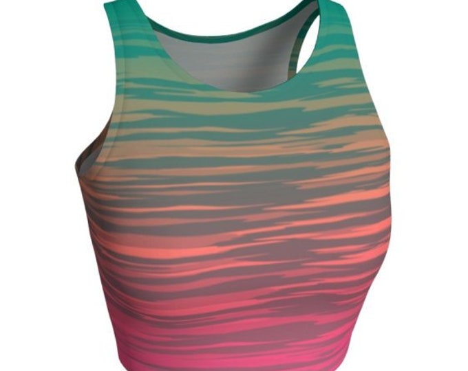 RAINBOW Crop Top Women's Sexy CROP TOP Striped Yoga Top Workout Top Fitness Top Gym Workout Clothing For Women Rave Clothing Festival Top