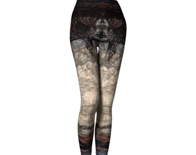 Steampunk Leggings Yoga Pants WOMENS Punk Leggings Cyberpunk Clothing Futuristic Clothing Cosplay Harley Quinn Steam Punk Gothic Clothing