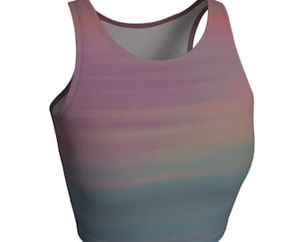 Soft Pastel RAINBOW CROP TOP For Women Festival Fashion Top Rave Crop Top Womens Yoga Top Sexy Tops for Women Club Outfit Festival Outfits