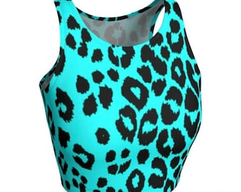 Cheetah Print Crop Top: Women's Activewear, Rave Fashion