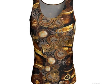 Steampunk Tank Top: Women's Sleeveless Cyberpunk Clothing
