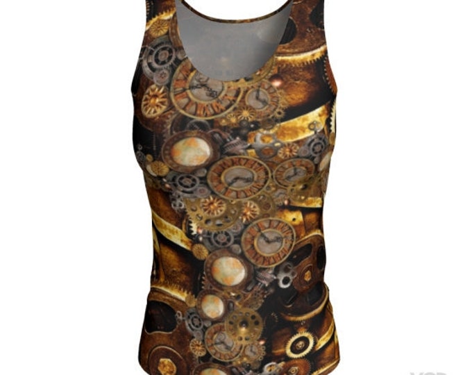 STEAMPUNK TANK TOP Women's Steampunk Clothing Work-Out Clothing for Women Yoga Top Sleeveless Tank Top Cyberpunk Futuristic Clothing