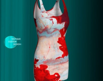 Printed Bodycon Dress - Designer Fashion Dress