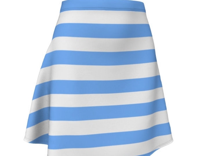 Boat SKIRT Women's Striped Designer Fashion Skirt Blue and White Striped in Fitted or Flare Styles Summer Clothing Beachwear Tennis Skirt