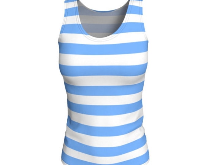 TANK TOP WOMENS Striped Tank Top Athletic Clothing for Women Designer Fashion Top Women's Preppy Clothing Work Out Top Striped Tank Top