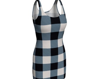 Plaid Dress for Women Flare Dress or Women's Body-Con Dress BUFFALO PLAID DRESS Fall Fashion Clothing Fall Dress 90's Vintage Fashion Dress