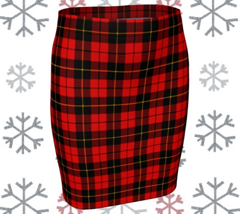 RED Tartan PLAID Mini SKIRT Red Plaid Skirt Red Plaid Mini Skirt Womens Clothing Sexy Mini Skirt Sexy Print Plaid Skirts for Women Flare image 2