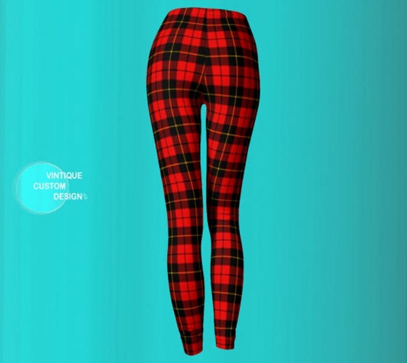 Tartan Pink Plaid Women's Leggings
