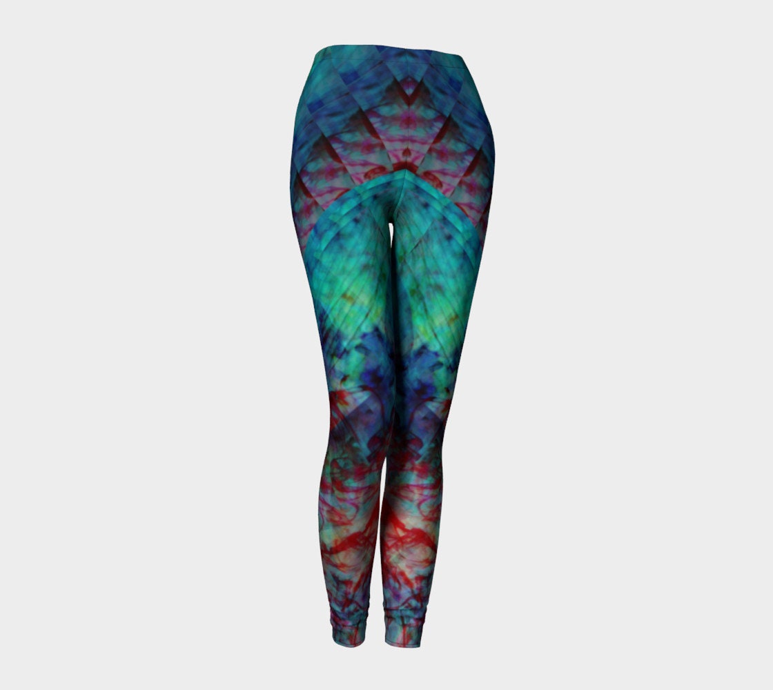 HIGH WAIST LEGGINGS Tie Dye Hippie Active Wear Yoga Leggings