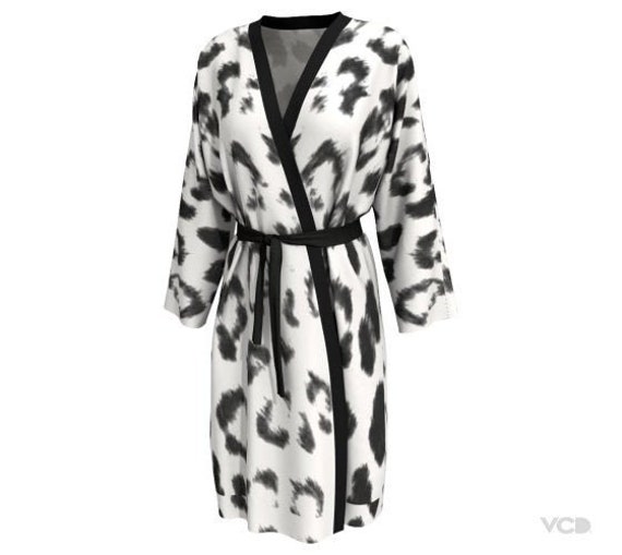 silk cheetah robe