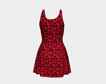 uniform black dress Until Then Gold Leopard Print Jacquard Mini Dress