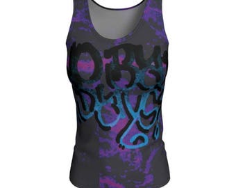 Running TANK TOP Womens Crossfit Tank SHIRT Crossfit Tank for Womens Yoga Top Fitness Clothing Workout Tank Top Purple Graffiti Art Tank Top