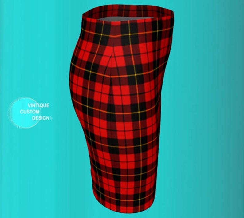 RED Tartan PLAID Mini SKIRT Red Plaid Skirt Red Plaid Mini Skirt Womens Clothing Sexy Mini Skirt Sexy Print Plaid Skirts for Women Flare image 3