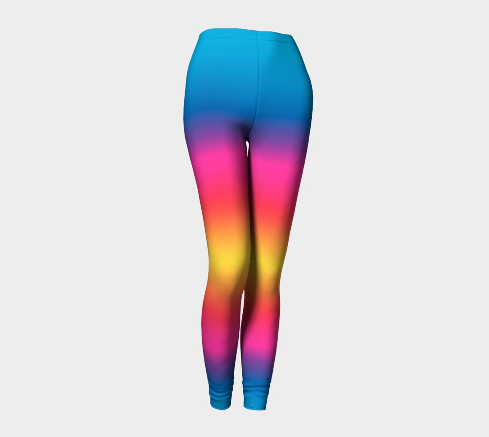 RAINBOW LEGGINGS Colorful Ombre Yoga Leggings WOMENS Yoga Etsy