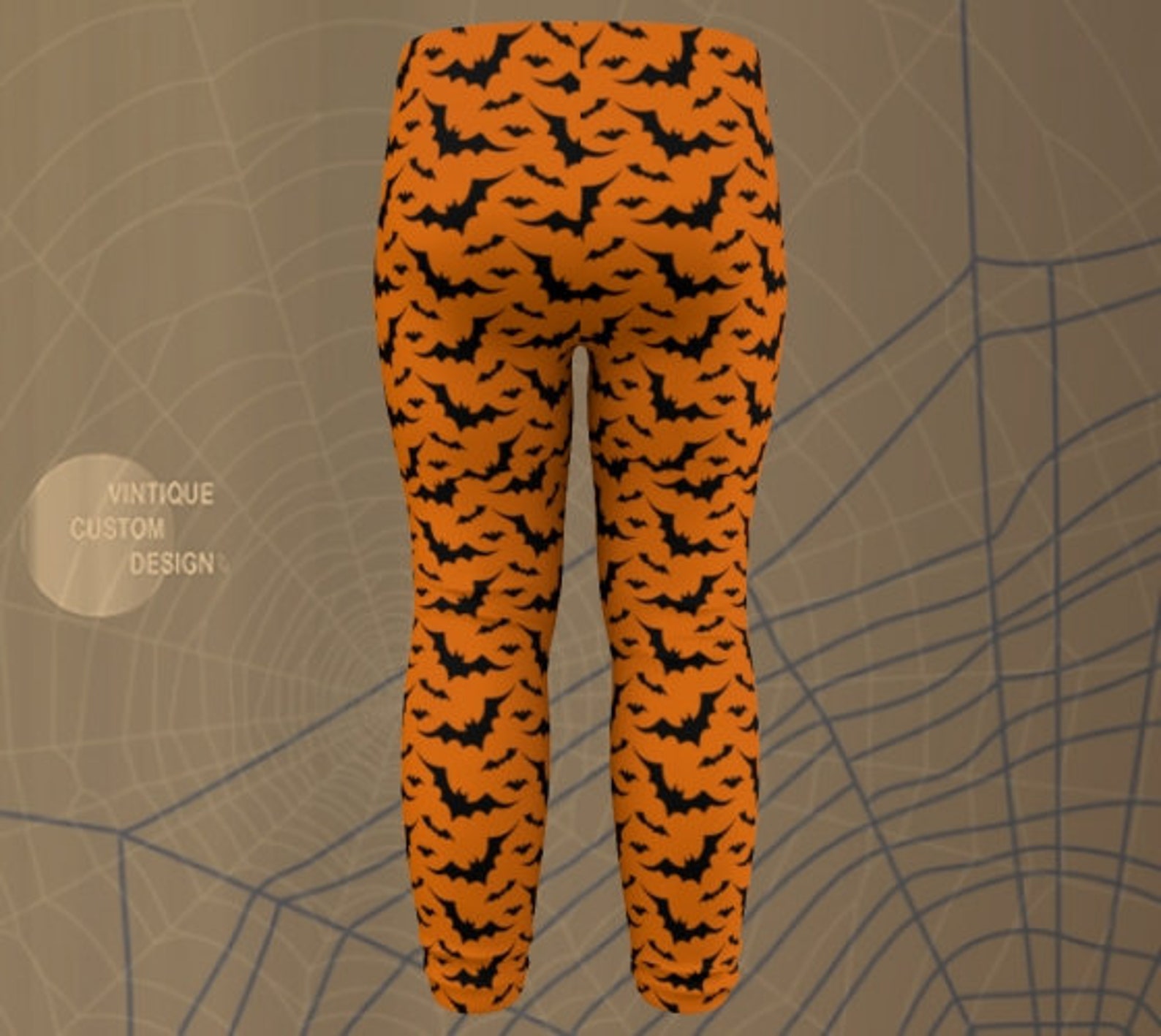 Orange and Black HALLOWEEN Leggings for Kids Fall Leggings Etsy