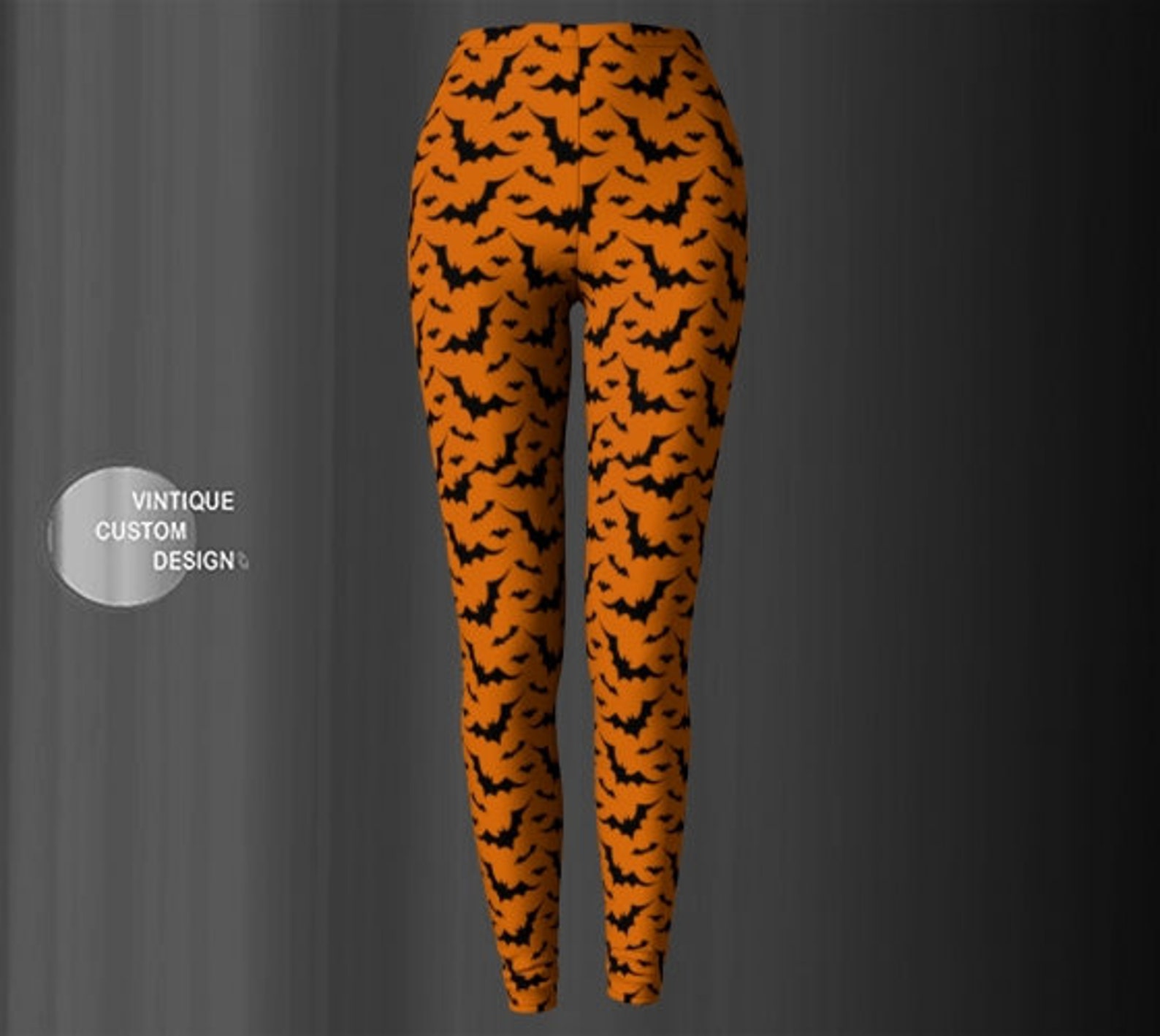 Aztec Bat Halloween Pattern Print Women Leggings