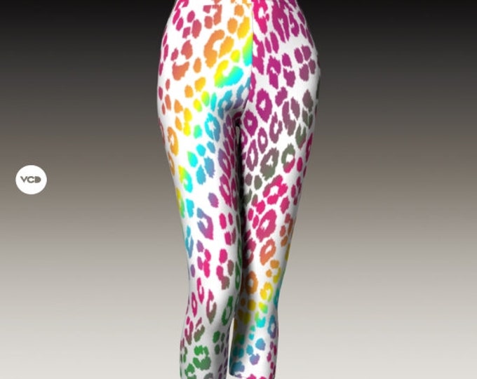 Cheetah Capri Leopard Print LEGGINGS WOMENS Capri Pants Yoga Capri Leggings Yoga Pants for Women Designer Leggings Women's Capri Leggings